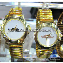 Усы пара дизайн роскошный позолоченный подарок западные наручные часы